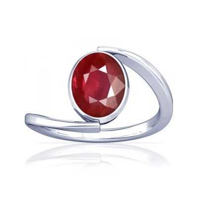 Non Heated Natural Mozambique Ruby Sterling Silver Ring - K6