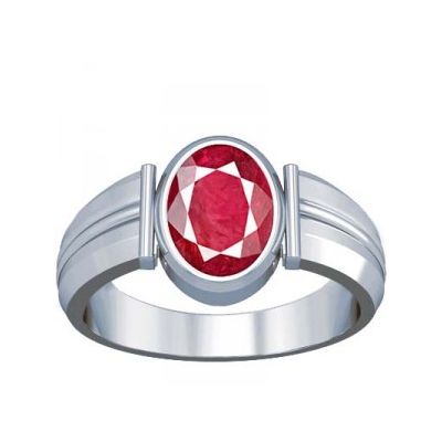 Non Heated Natural Mozambique Ruby Sterling Silver Ring - K8