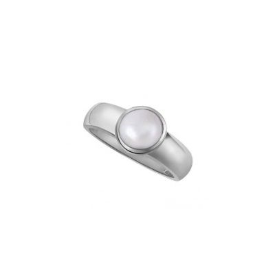 Natural Pearl Sterling Silver Ring - P4