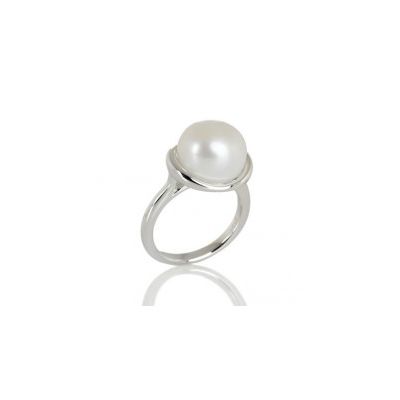 Natural Pearl Sterling Silver Ring - P5