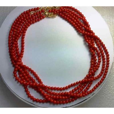 Red Coral Rosary 38 Gram (Length 18 Inch)