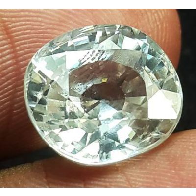 8.91 Carats Natural White Zircon 11.37 x 10.67 x 6.68 mm
