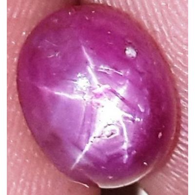 3.48 Carats African Star Ruby 8.42x6.57x5.28 mm