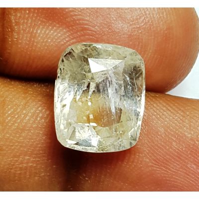 8.19 Carats Natural White Sapphire 11.69x9.79x7.50mm