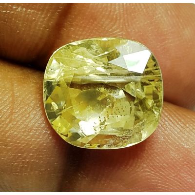 13.04 Carats Natural Yellow Sapphire 13.67x12.77x8.63mm